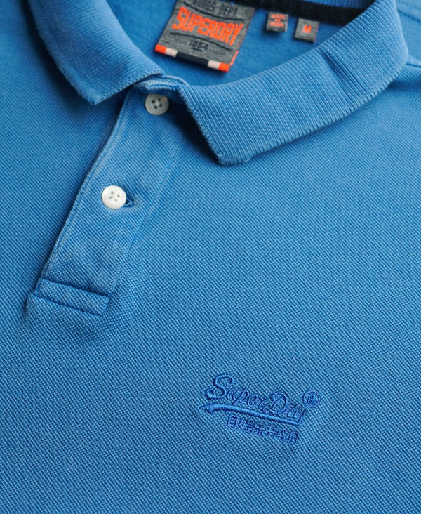 Superdry Vint Destory Polo - Monaco Blue