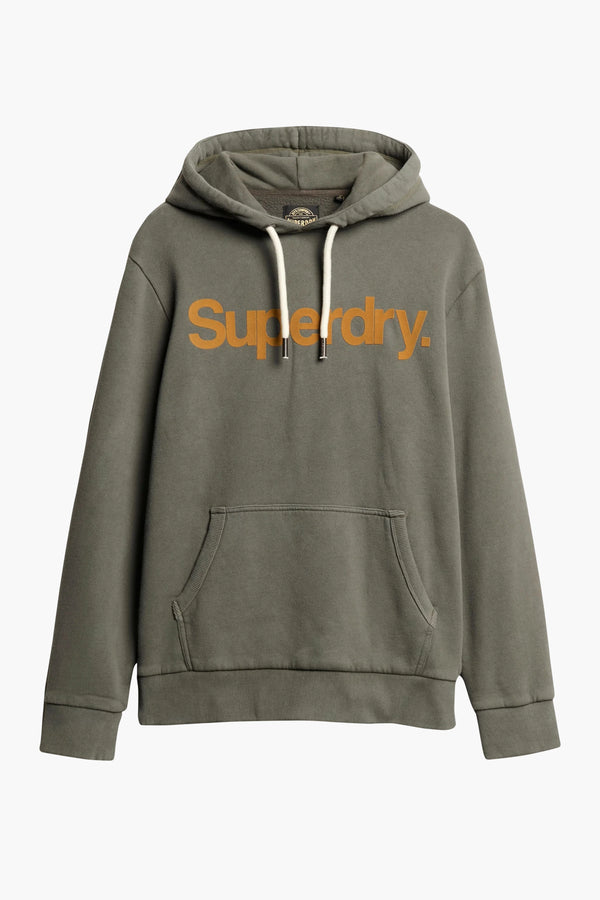 Superdry Classic Core Logo Hoodie -  Dark Khaki