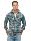 Superdry Cotton Worker Check Shirt - Yosemite Check Blue