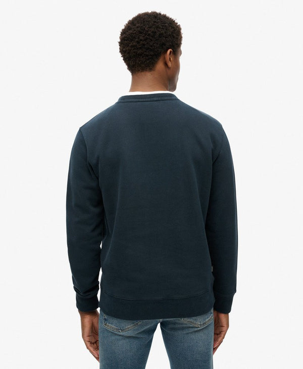 Superdry Essential Logo Crew Sweatshirt - Eclipse Navy