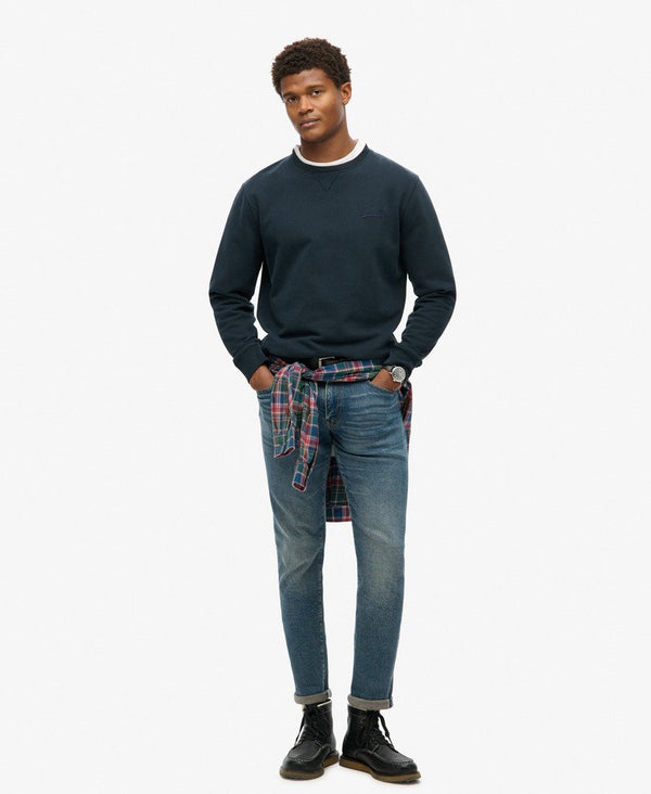 Superdry Essential Logo Crew Sweatshirt - Eclipse Navy