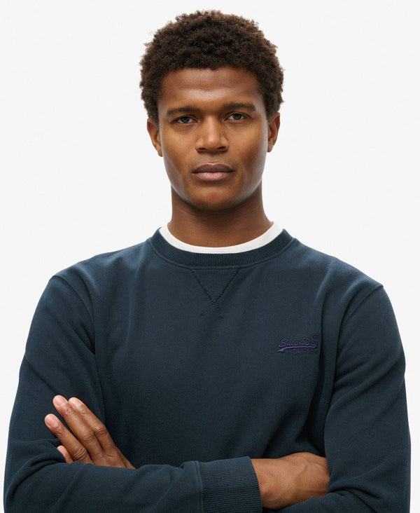 Superdry Essential Logo Crew Sweatshirt - Eclipse Navy