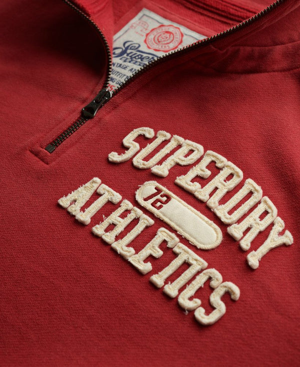 Superdry Vintage Athletic Half Zip - Prep Red