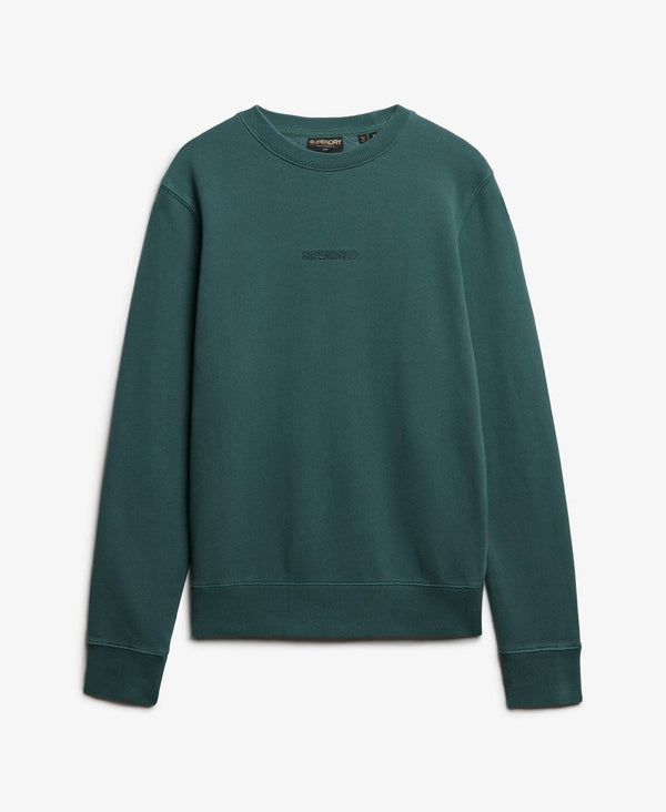 Superdry Micro Logo Crew - Stormy Green