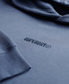 Superdry Micro Logo Hood - Flint Stone Blue Grey