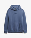 Superdry Micro Logo Hood - Flint Stone Blue Grey