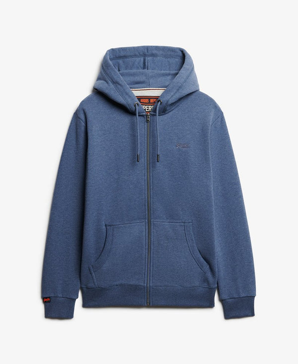 Superdry Essential Logo Zip Hoodie HB - Jeans Blue Marl