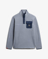 Superdry Fuji Fleece Half ZIp - Washed Denim Blue