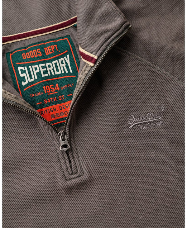 Superdry Essential Logo Raglan Half Zip - Manor House Grey