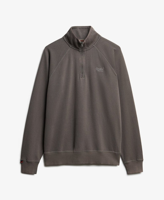 Superdry Essential Logo Raglan Half Zip - Manor House Grey
