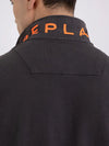 Replay Contrast Button Polo - M3070A.22696M.099 Blackboard