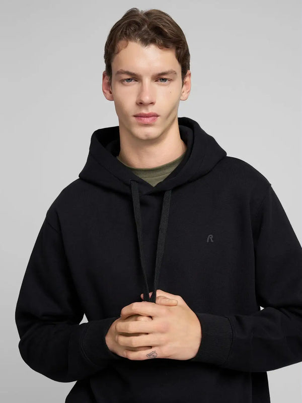 Replay Cotton Blend Hoody - Black M3103.000.23832.098