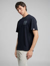 Replay Jersey T-Shirt With Distressed Lettering - Dark Navy M3204.000.2660.970