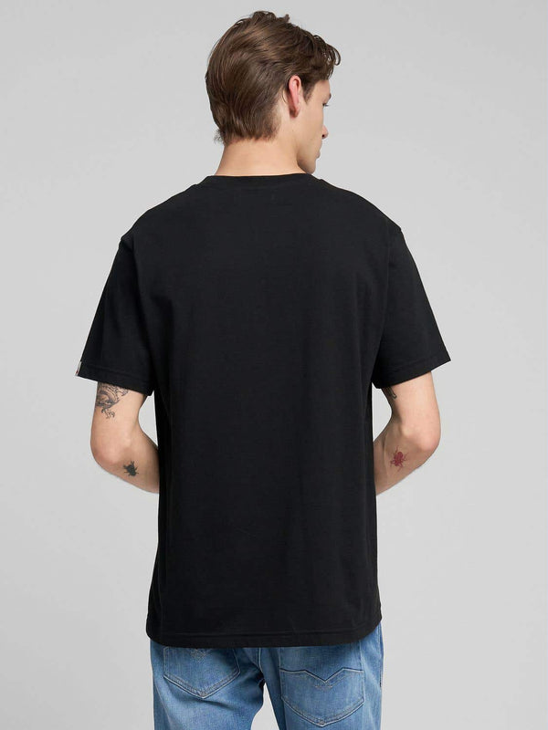Replay Cotton T-Shirt With Print - Black M3220 .000.2660