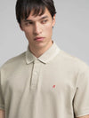 Replay Pique Polo Shirt With Striped Trims - Sand M3274.000.23966.723