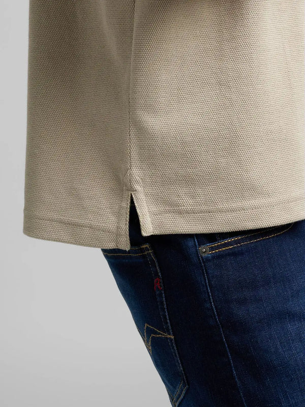 Replay Pique Polo Shirt With Striped Trims - Sand M3274.000.23966.723