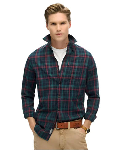 Superdry Vintage Check Shirt - Montauk Check Navy