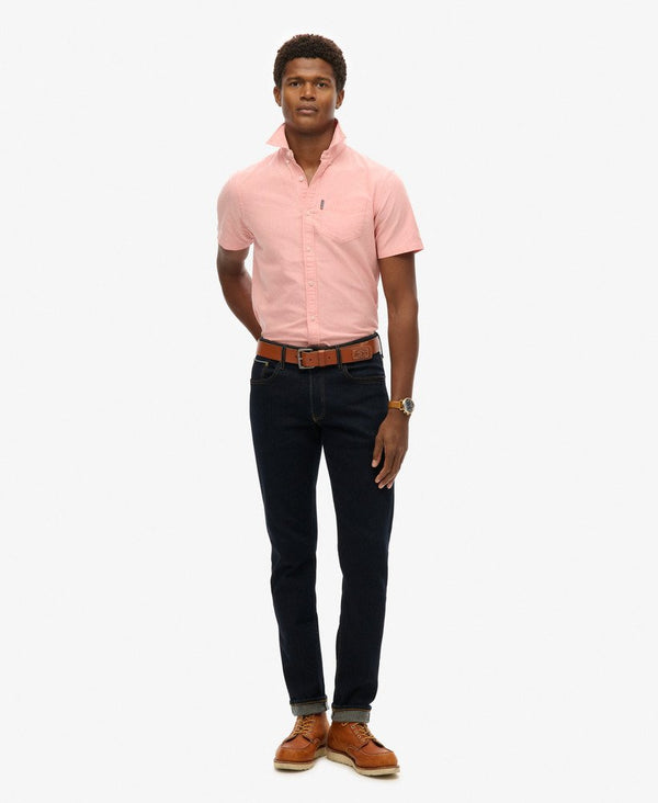 Superdry Oxford SS Shirt - Rose Pink Chambray