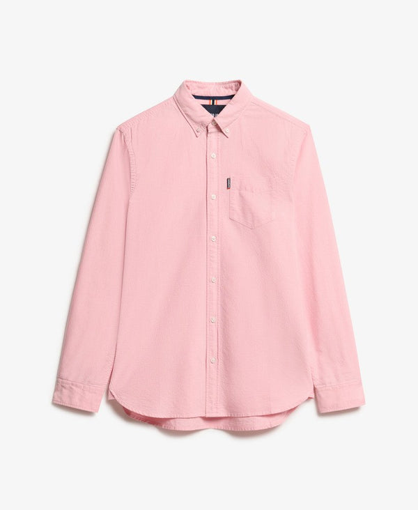 Superdry Essential Oxford Shirt - City Pink Chambray Oxford