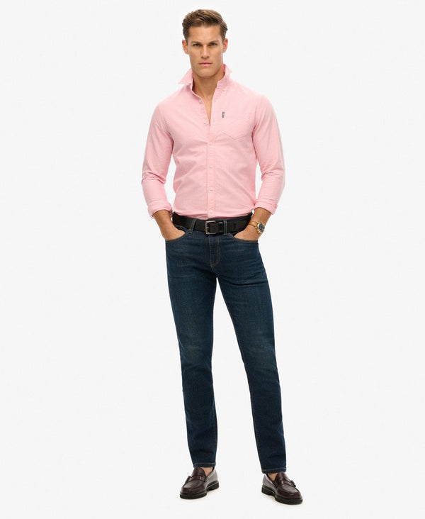 Superdry Essential Oxford Shirt - City Pink Chambray Oxford