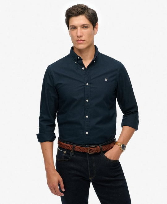 Superdry Classic Oxford Long Sleeve Shirt - Eclipse Navy