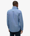 Superdry Classic Oxford Long Sleeve Shirt - Azure Blue Chambray Oxford