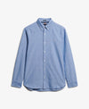 Superdry Classic Oxford Long Sleeve Shirt - Azure Blue Chambray Oxford