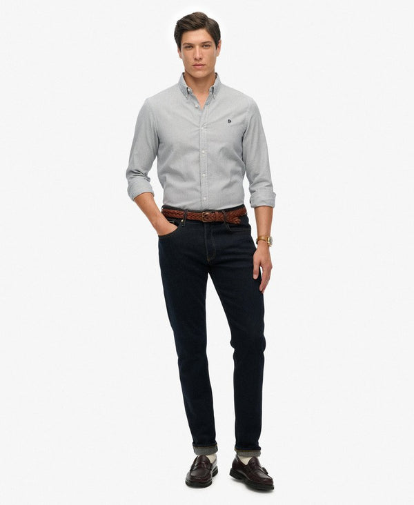 Superdry Classic Oxford Long Sleeve Shirt - Needle Ticking Stripe