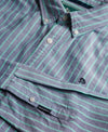 Superdry Classic Oxford Long Sleeve Shirt - Marine Navy Stripe/Peppermint
