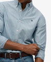 Superdry Classic Oxford Long Sleeve Shirt - Marine Navy Stripe/Peppermint