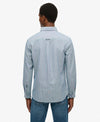 Superdry Classic Oxford Long Sleeve Shirt - Marine Navy Stripe/Peppermint