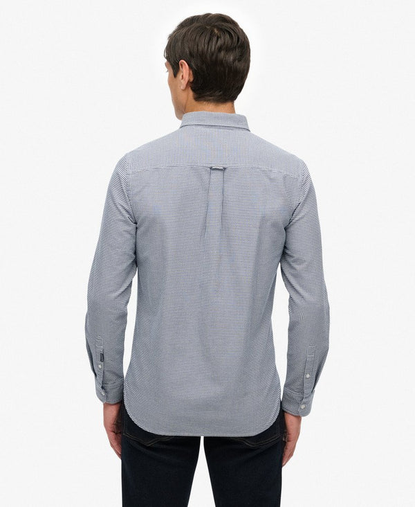 Superdry Classic Oxford Long Sleeve Shirt - Ocean Navy Gingham