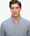 Superdry Classic Oxford Long Sleeve Shirt - Ocean Navy Gingham