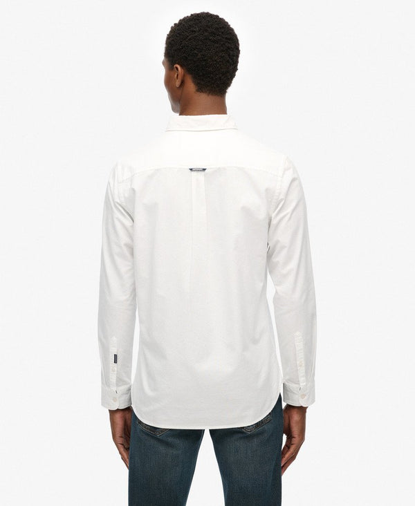 Superdry Classic Oxford Long Sleeve Shirt - Optic White Oxford