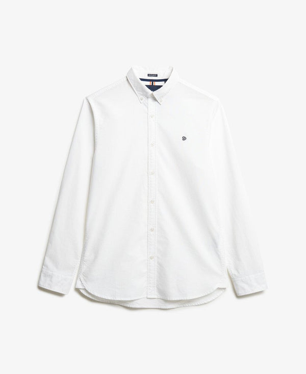 Superdry Classic Oxford Long Sleeve Shirt - Optic White Oxford