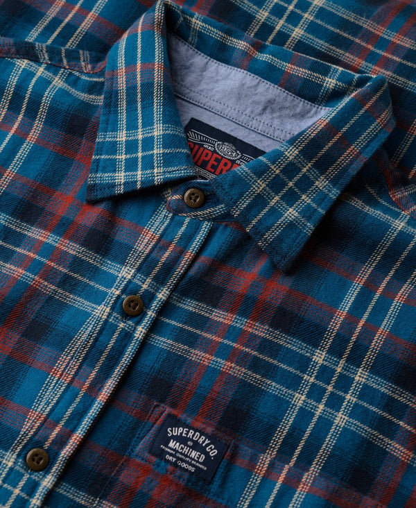 Superdry Long Sleeve Cotton Lumberjack Shirt - Logger Check Blue