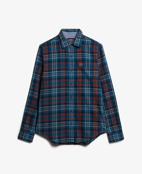 Superdry Long Sleeve Cotton Lumberjack Shirt - Logger Check Blue