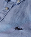 Superdry Essentials Tailored Lite Shirt - Micro Ticking Stripe Indigo