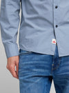 Replay Printed Cotton Poplin Shirt - Light Blue M4148 .000.75056.010