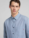 Replay Printed Cotton Poplin Shirt - Light Blue M4148 .000.75056.010