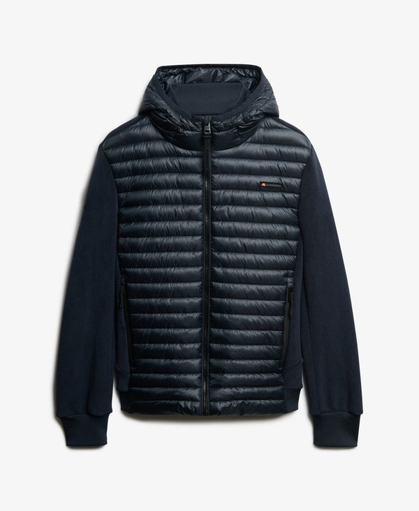 Superdry Hood Storm Fleece Hybrid Jacket - Eclipse Navy