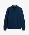 Superdry Wool Blend Half Zip Jumper - Dusk Navy Marl