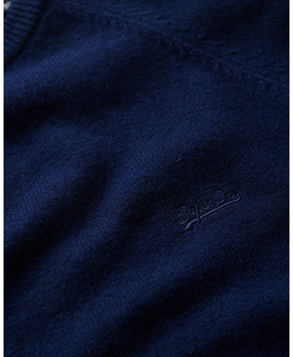 Superdry Wool Blend Jumper - Mariner Blue Marl