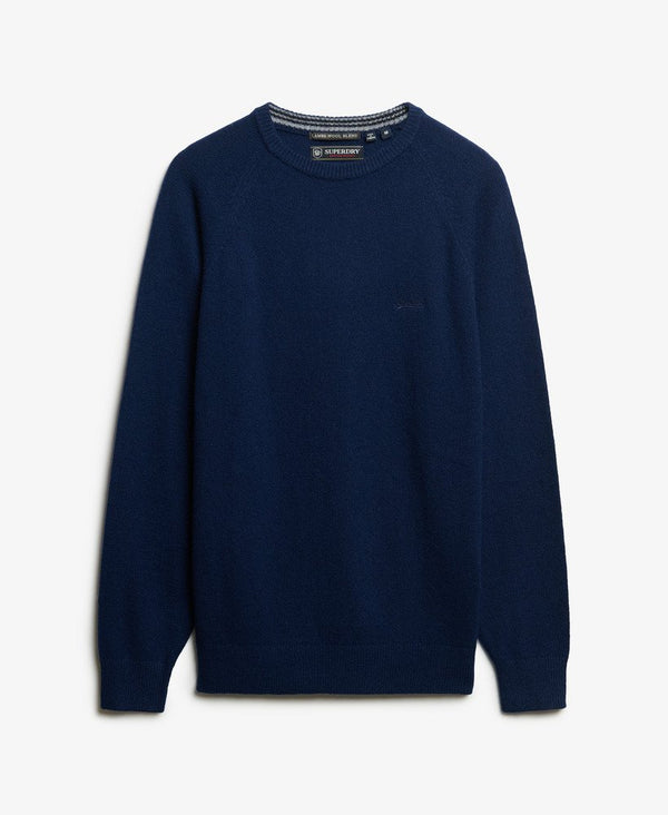 Superdry Wool Blend Jumper - Mariner Blue Marl