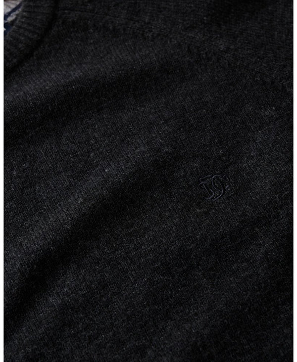 Superdry Wool Blend Jumper - Midnight Charcoal Marl