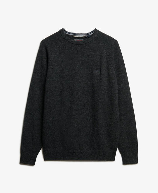Superdry Wool Blend Jumper - Midnight Charcoal Marl