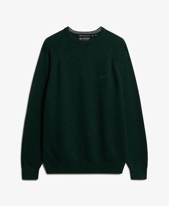 Superdry Wool Blend Jumper - Forest Green Marl
