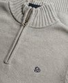 Superdry Cotton Half Zip Knit - Grey Marl