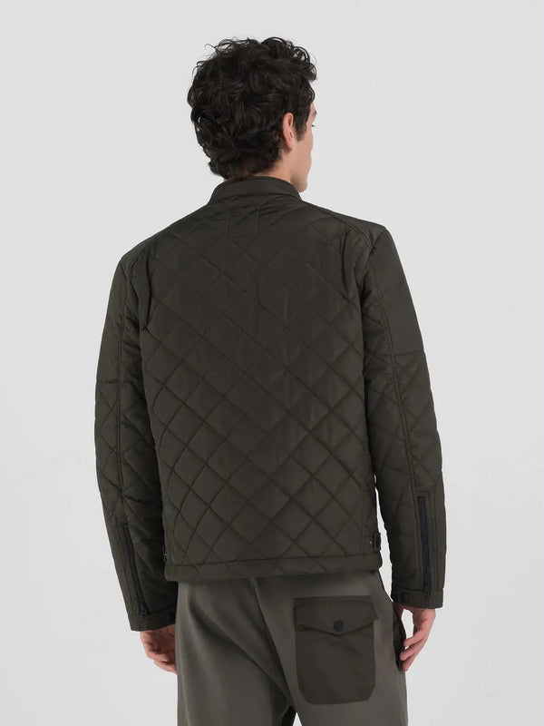 Replay Full-Zip Quilted Jacket - Dark Olive M8000.000.84442.935