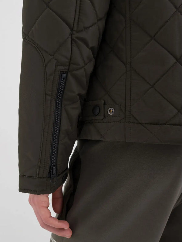 Replay Full-Zip Quilted Jacket - Dark Olive M8000.000.84442.935